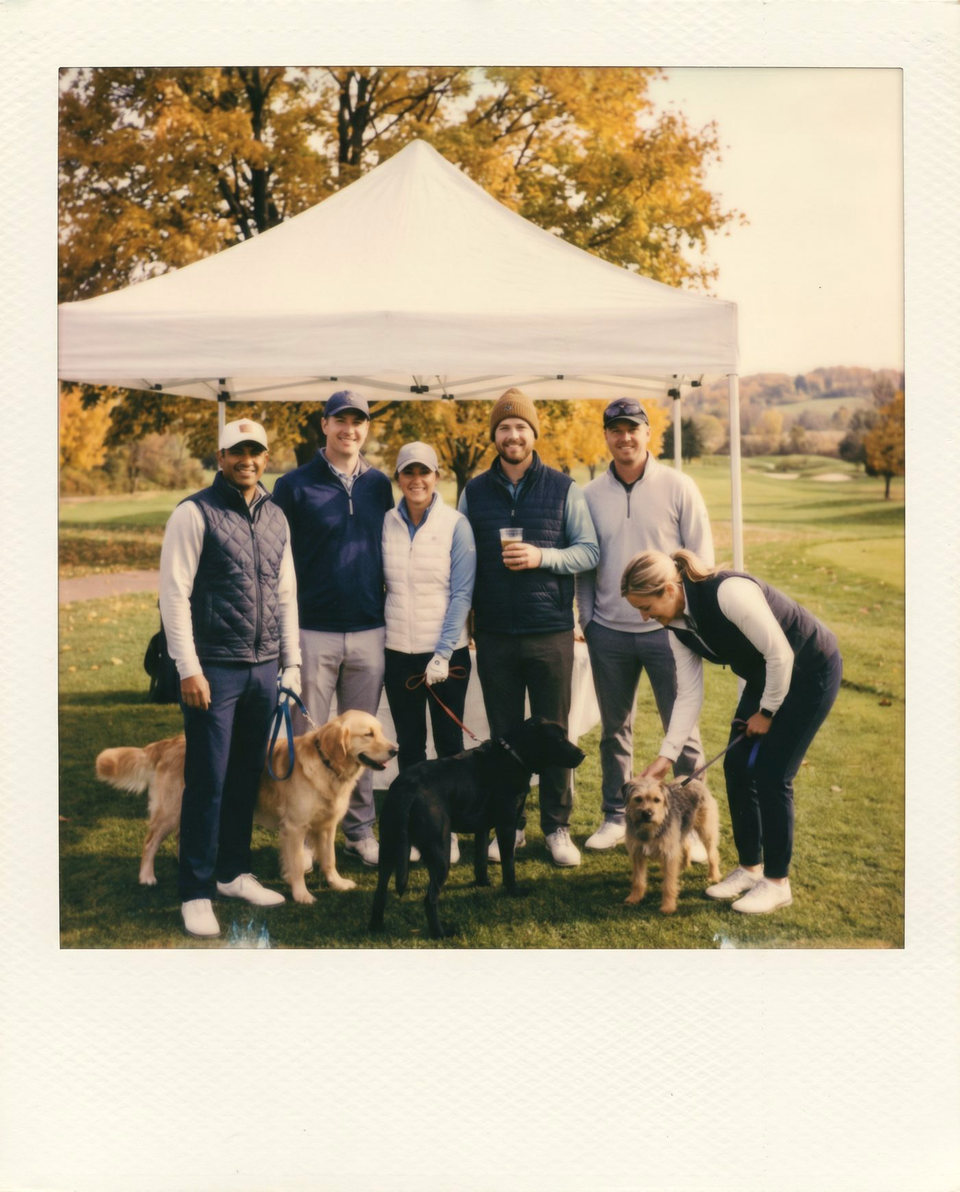 Mutts & Putts charity golf tournament with dogs at Duntroon Highlands, Collingwood